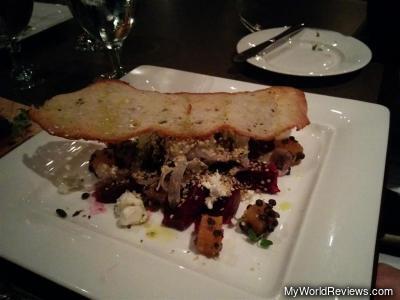 Lentil and beet root salad