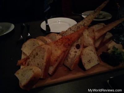 A selection of breads from the bar