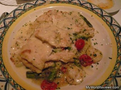 Grilled Chicken and Shrimp Scampi Pasta