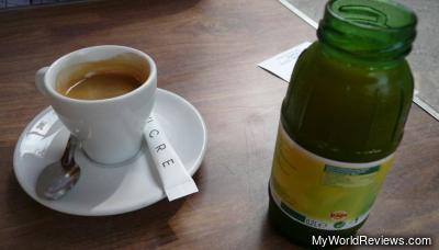 Coffee and Apricot Juice