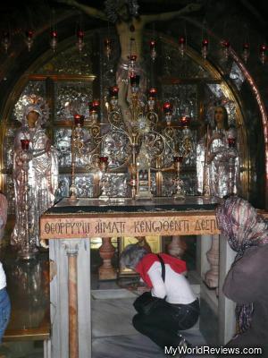 The altar where the cross was placed