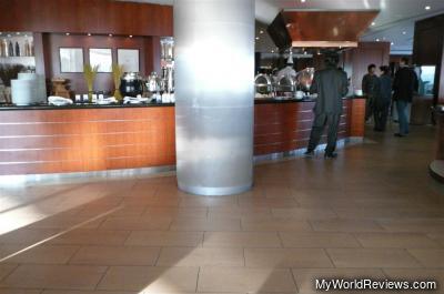 The breakfast area in the hotel