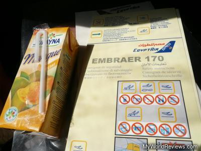 Juice provided during the flight