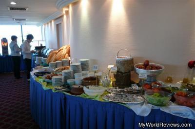 The hotel breakfast