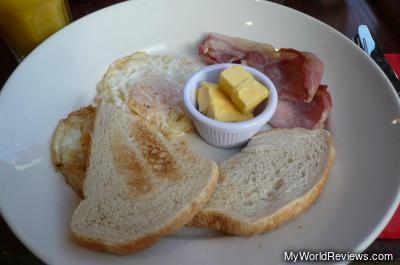 Bacon or Sausage and Eggs
