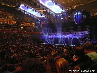 Inside the Arena Before a Concert from Row 12, Section 117 (note that the rink is filled with chairs)