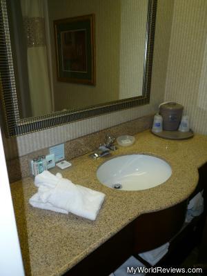 The sink in the bathroom