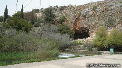 A niche for a statue of Pan, near the Springs parking lot