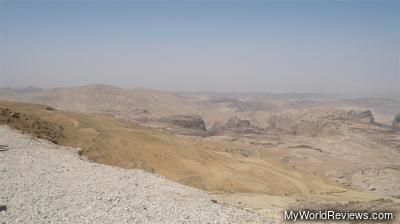 The view from the photo stop our bus made on the way to Petra