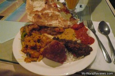 Plate of Buffet Food