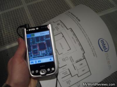 A handheld device which contains the audio tour