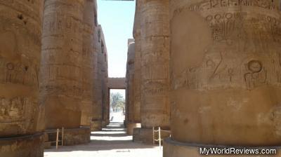 Big pillars in Karnak Temple