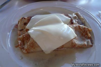 Crepe with Ham, Mushrooms & cheese