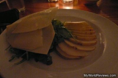 Arugola, pear, & pecorino toscano salad