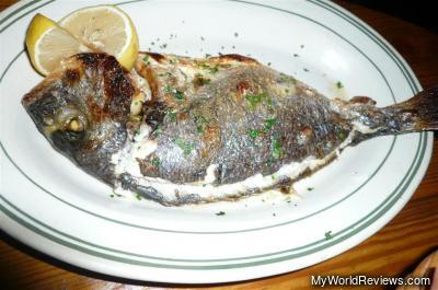 Whole baked orata