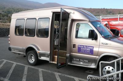 The van that drove us up the mountain