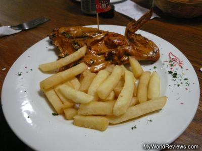 1/4 Chicken, Chips & a Roll