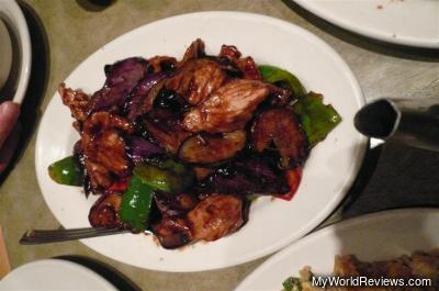 Sliced pork with eggplant