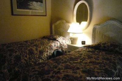 Two single beds in the upstairs loft
