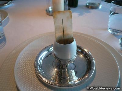 Egg cream with a truffle sauce