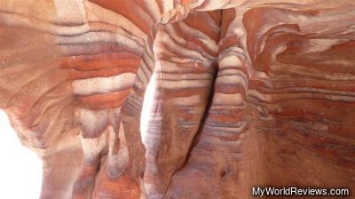 The rock formations in the tombs were beautiful
