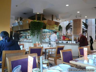 A partial view of the breakfast area