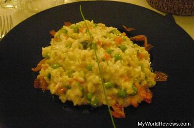 Risotto con verdure primavera mantecato al pecorino di pienza