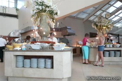 The buffet breakfast