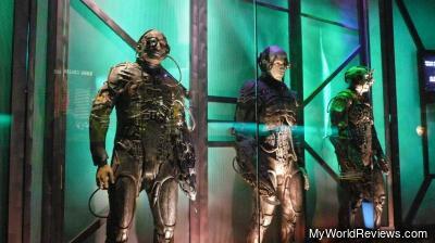 Borg display in the queue for the rides