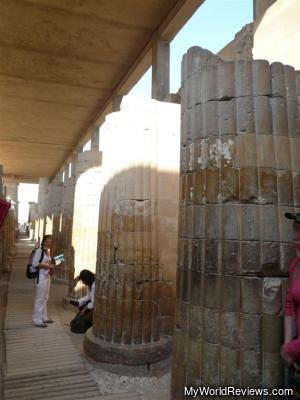 Inside the temple complex near the Step Pyramid