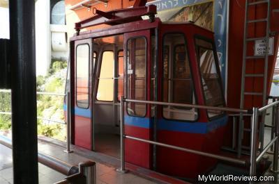 Cable Car to descend the cliff