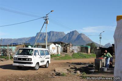 The area in Langa near the local bar