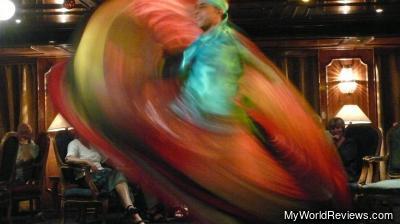 A whirling dirvish show on the boat