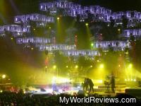 Trans-Siberian Orchestra performing - notice the movable silver apparatus above the stage