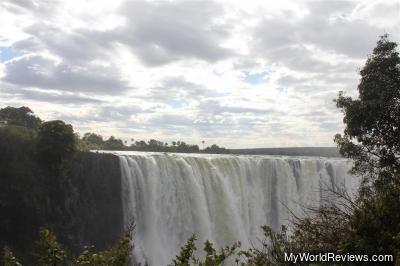 The view of the falls from one of the dry areas
